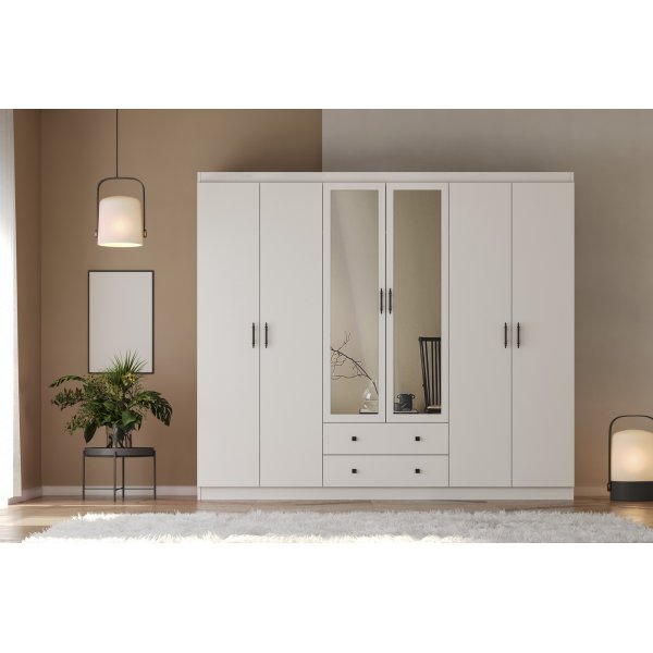 Armoire Lavinia 210 x 50 x 210 cm - Blanc Armoire Lavinia 210 x 50 x 210 cm - Blanc