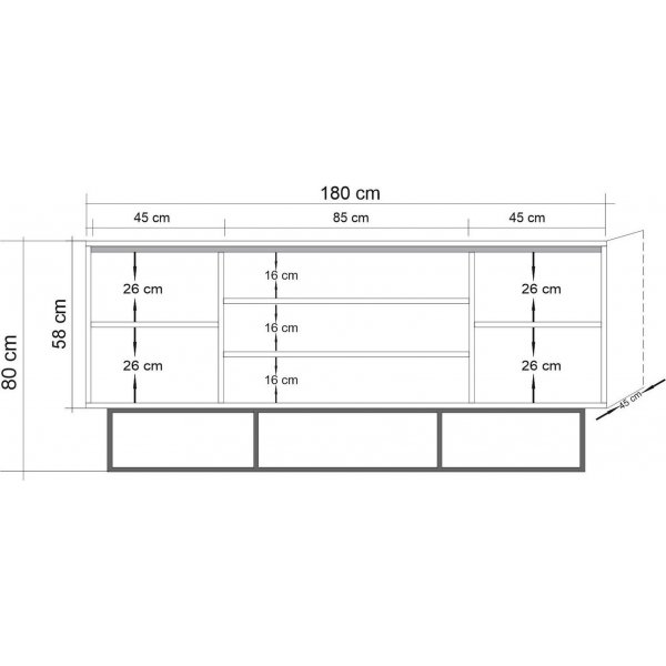 Quantum Verda dressoir - Grenen/zwart Quantum Verda dressoir - Grenen/zwart