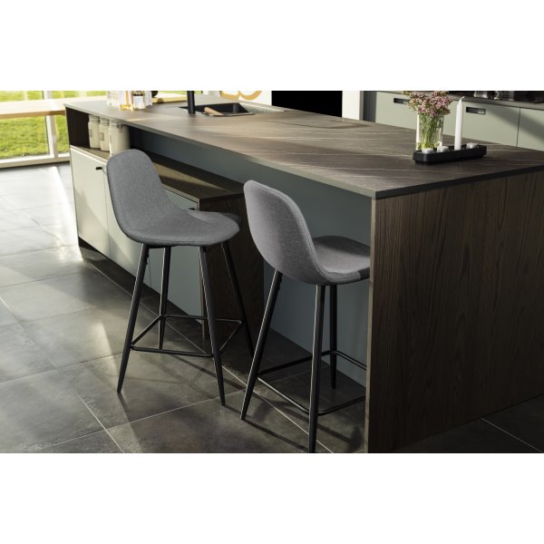 Tabouret de bar Wilma 91 cm - Gris clair/noir Tabouret de bar Wilma 91 cm - Gris clair/noir