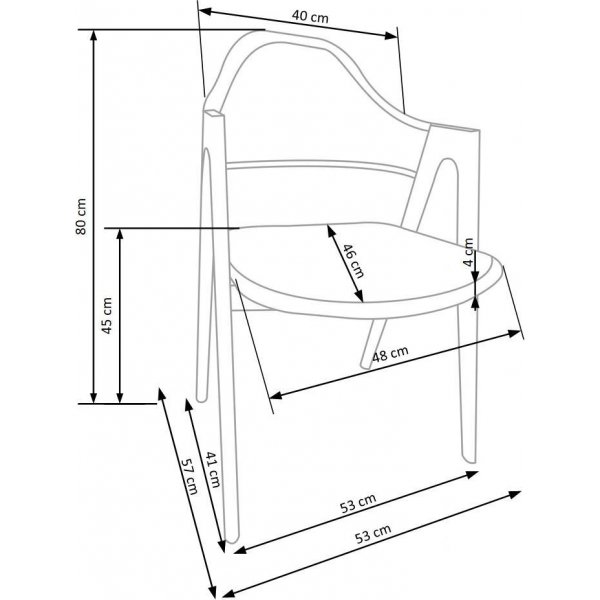 Eetkamerstoel walnoot - Beige Eetkamerstoel walnoot - Beige