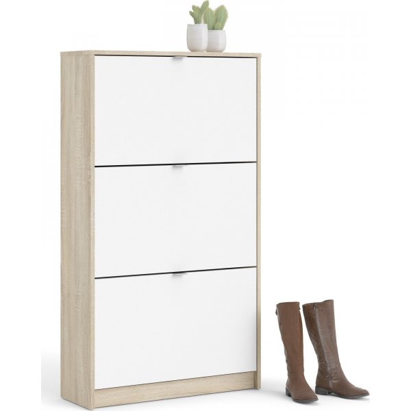 Shoes djupt skoskp med 3 fack - Ek/vit