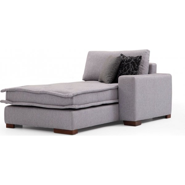 Canap divan droit Lena - Gris clair