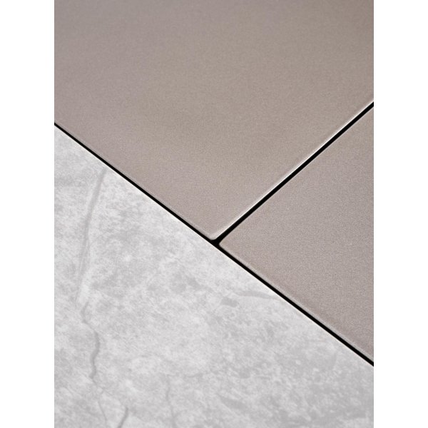 Table à manger Valentino 160-220 x 90 cm - Marbre gris/gris clair/or Table à manger Valentino 160-220 x 90 cm - Marbre gris/gris clair/or