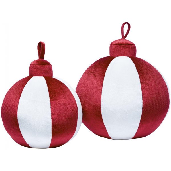 Coussin dcoratif boule 28 cm - Rouge