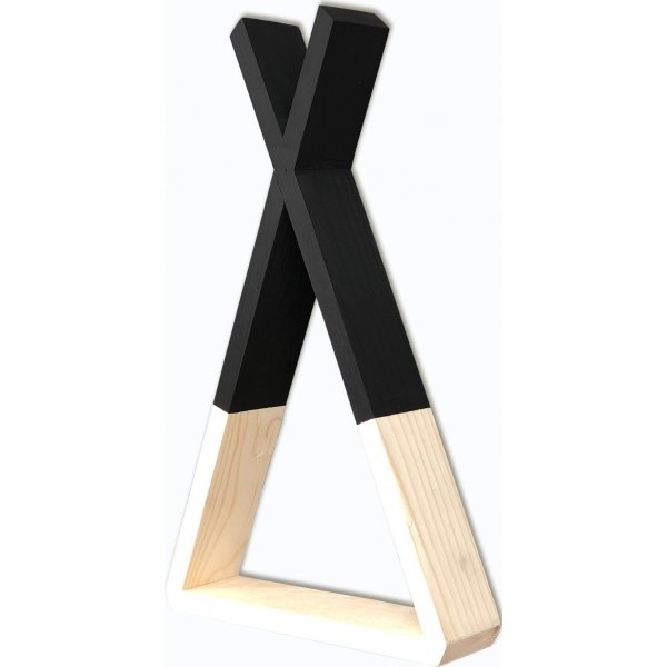 Rafa wandplank 139 - Walnoot/zwart