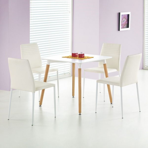 Nesto matbord 80x80 cm - Vit