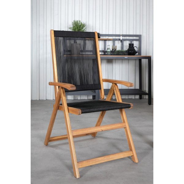 Bois utematgrupp med 6 st Little John stolar - Svart/Natur Bois utematgrupp med 6 st Little John stolar - Svart/Natur