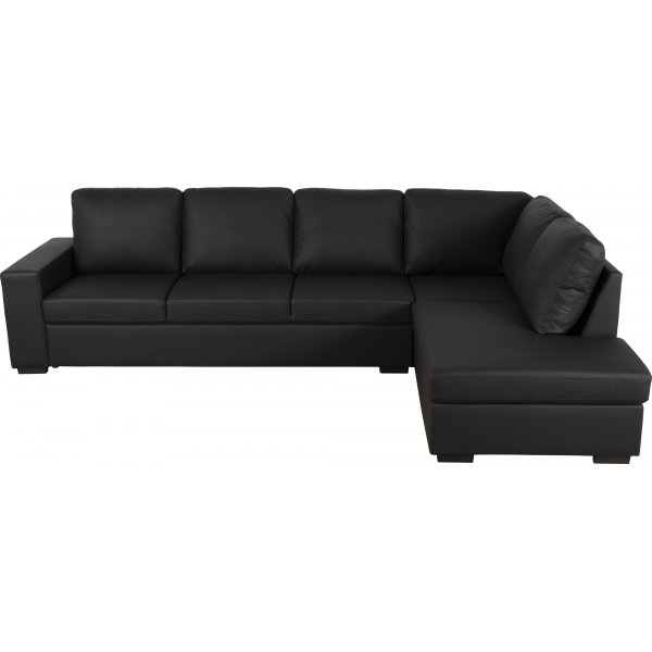 Solna soffa i svart PU ppet avslut 3A