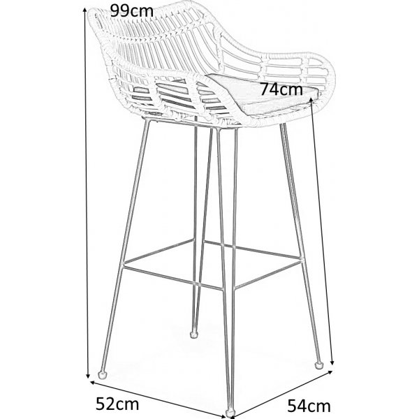 Tabouret de bar Pélican 105 - Noir Tabouret de bar Pélican 105 - Noir