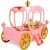 Rosa prinsessvagn barnsng - 90 x 190 cm