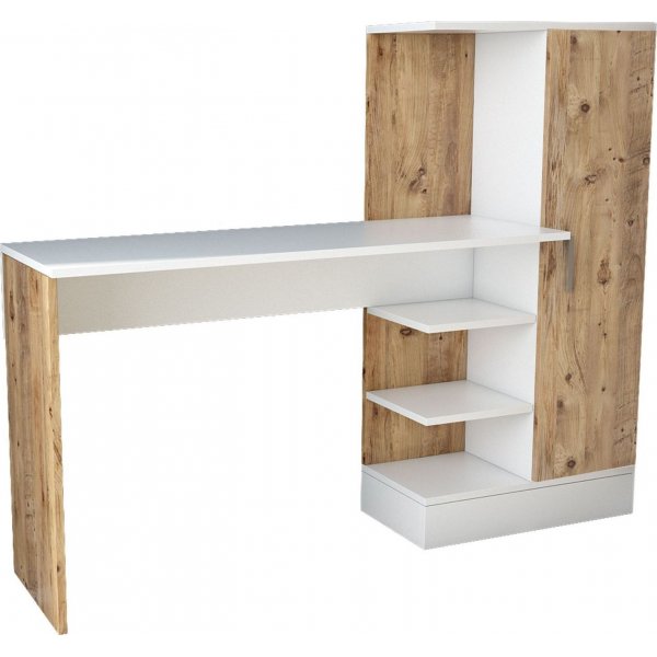 Bureau Laura 152,3x40 cm - Pin/blanc Bureau Laura 152,3x40 cm - Pin/blanc