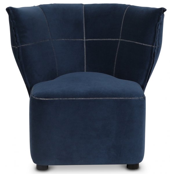 Fauteuil Mullsjö en tissu bleu foncé + Pieds de meubles Fauteuil Mullsjö en tissu bleu foncé + Pieds de meubles