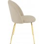 Giovani velvet stol - Ljusbeige/Mssing + Textilrengring fr mbler