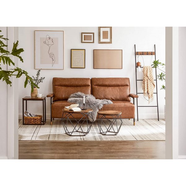 Table basse Didrik, 2 pcs, Ø40/50 cm - Marron/noir Table basse Didrik, 2 pcs, Ø40/50 cm - Marron/noir