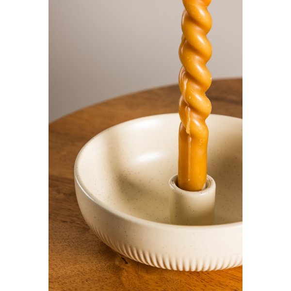 Bougeoir Posh 18 x 6 cm - Beige/Noir Bougeoir Posh 18 x 6 cm - Beige/Noir