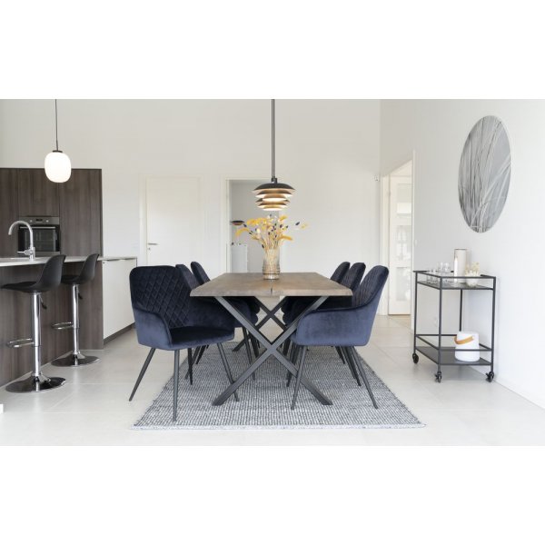 Ohio matta - Grå/ljusblå - 160x230 Ohio matta - Grå/ljusblå - 160x230