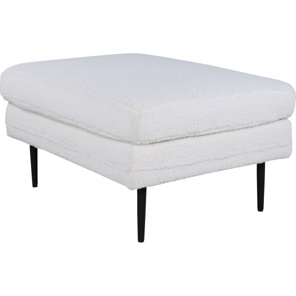 Savanna sittpuff - Vit teddy