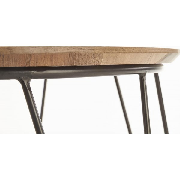 Bobby soffbord Ø60 cm - Valnöt/svart Bobby soffbord Ø60 cm - Valnöt/svart