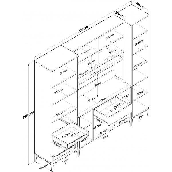 Armoire Jericho 132 - Blanc
