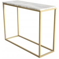 Eminent konsolbord 100 x 35 cm - Vit marmor & mässingsfärgat Eminent konsolbord 100 x 35 cm - Vit marmor & mässingsfärgat