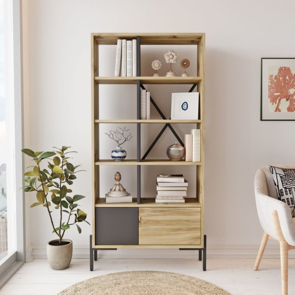 Bruno bokhylla - Felt/antracit