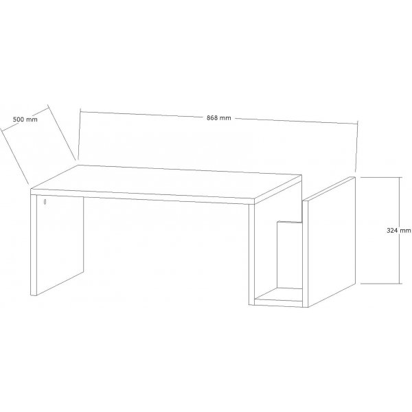 Memo soffbord 86,8 x 50 cm - Vit Memo soffbord 86,8 x 50 cm - Vit