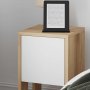 Ema sngbord - Safir ek/vit
