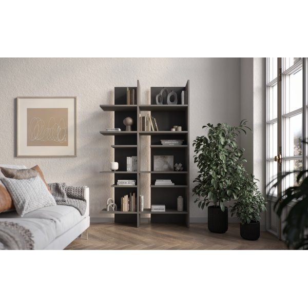 Etagre profonde avec clairage LED droite - Gris