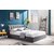 Cadre de lit Malcom gris avec rangement 160x200 cm + Pieds de meubles