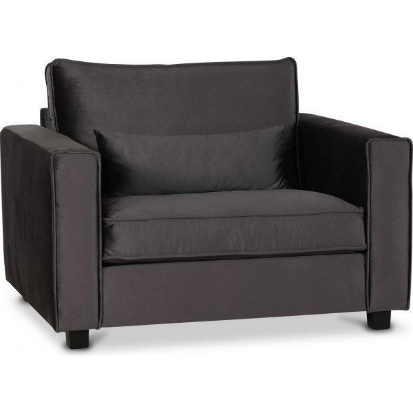 Adore 1,5-sits fåtölj - Silvergrå (sammet) Adore 1,5-sits fåtölj - Silvergrå (sammet)