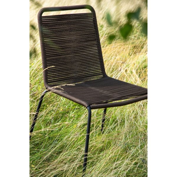 Chaise de salle à manger Lindos - Marron foncé Chaise de salle à manger Lindos - Marron foncé