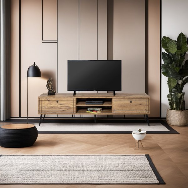 Brooklyn TV-bänk - Furu/svart Brooklyn TV-bänk - Furu/svart