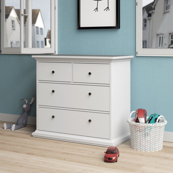 Paris ladekast met 4 lades - Wit Paris ladekast met 4 lades - Wit