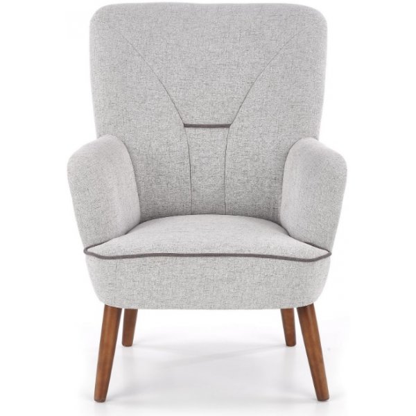 Fauteuil Terese - Gris clair/noyer Fauteuil Terese - Gris clair/noyer