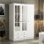 Armoire Capeto avec portes miroir, 135 cm - Blanc