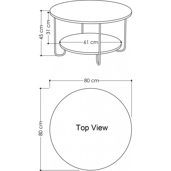 Corro soffbord 80 x 80 cm - Mörkbrun Corro soffbord 80 x 80 cm - Mörkbrun