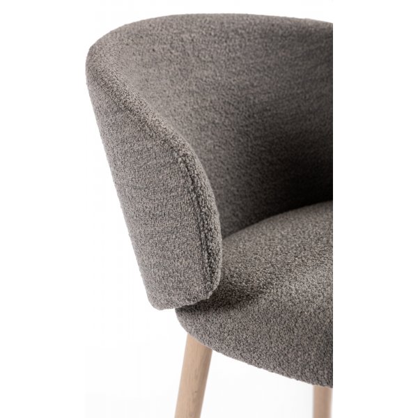 Milano eetkamerstoel - Grijs bouclé Milano eetkamerstoel - Grijs bouclé
