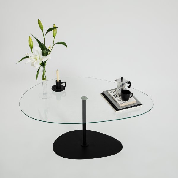 Table basse Porto 90 x 60 cm - Noir