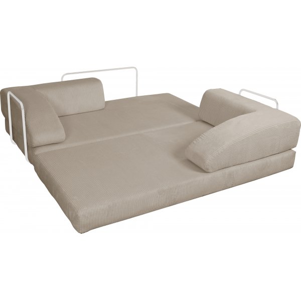 Lincoln 3-sits bddsoffa i beige manchester