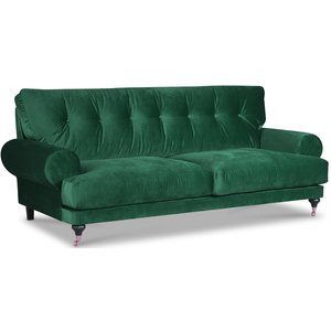 Andrew 3-sits soffa - Lux 10 - Mörkorange, Mässingsfärgade