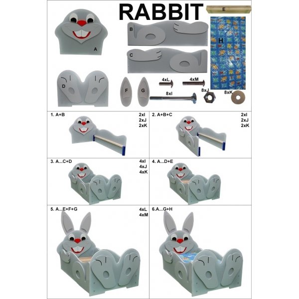 Kanin barnsäng - Valfri storlek! Kanin barnsäng - Valfri storlek!