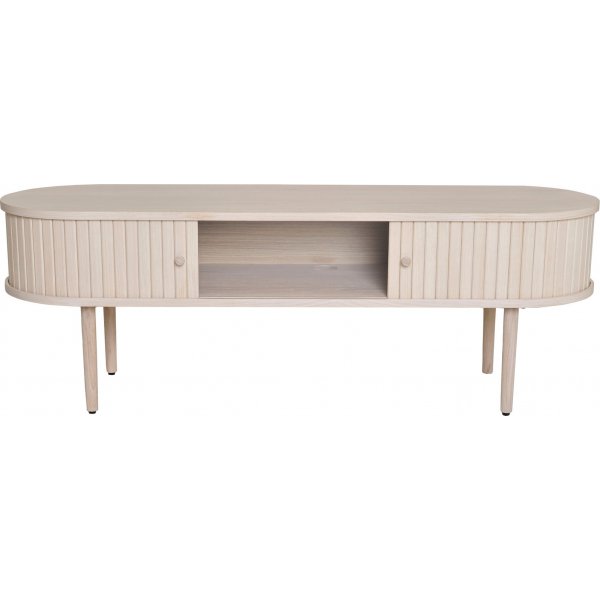 Banc mdia Slide - Chne pigment blanc