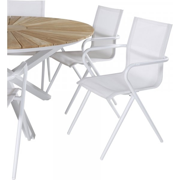 Mexico utematgrupp med 6 st Alina stolar - Natur/Vit Mexico utematgrupp med 6 st Alina stolar - Natur/Vit