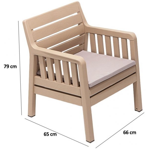 Lara loungeftlj - Cappuccino