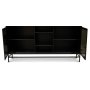 Revel sideboard 160 cm - Svart / Mrktonat glas
