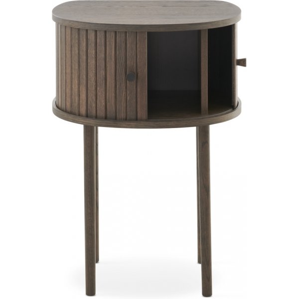 Schuifnachtkastje - Bruin gelakt eikenhout