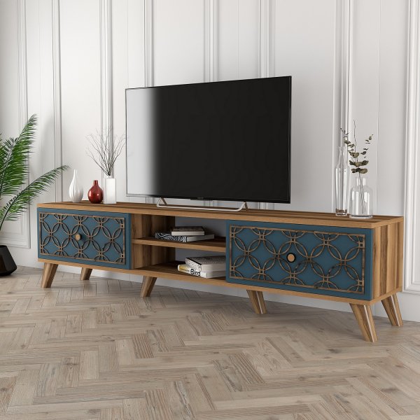 Banc multimdia Class Noyer/bleu