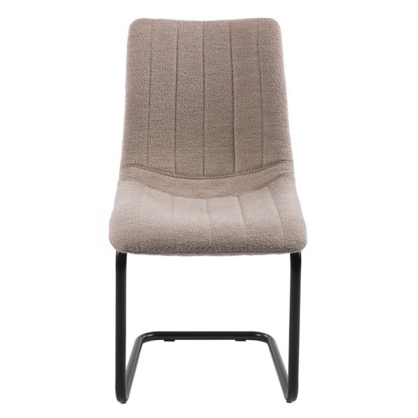 Chaise de salle  manger Noa - Tissu boucl beige