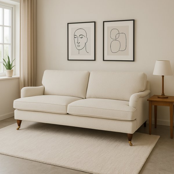 Soffa i beige manchester 210 cm - Howard