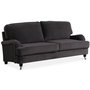 Kvarsebo Howard 3-sits soffa - Mrkgr (Sammet)